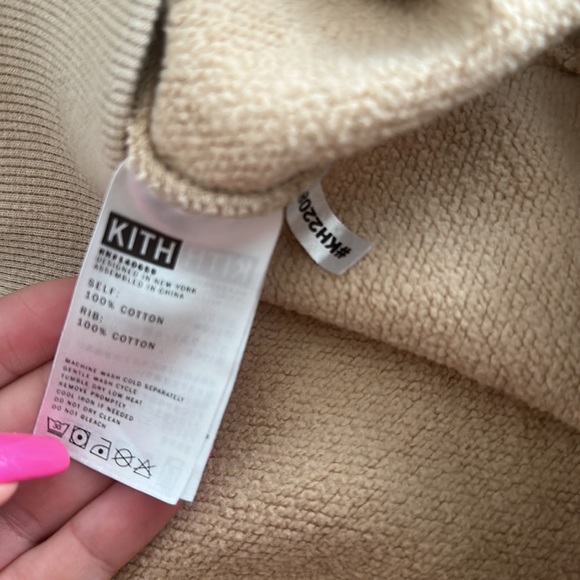 Kith hoodie size large in tan men's - Picture 4 of 5